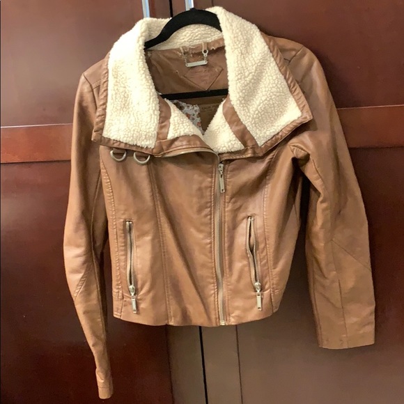 Faux leather airline jacket - brown size M - Picture 3 of 4